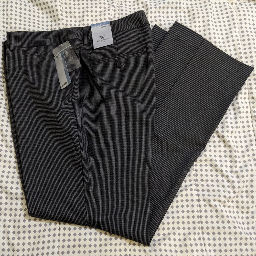 NWT Worthington plaid check 16 petite dress pants